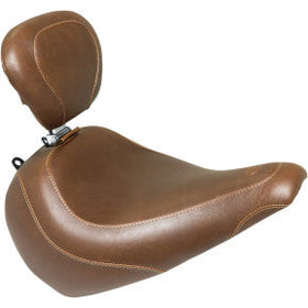 MUSTANG - WIDE TRIPPER FRONT SEAT WITH BACKREST - BROWN, VINTAGE - '18-20 FLFB & FLFBS