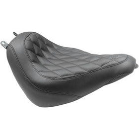 MUSTANG - WIDE TRIPPER FRONT SEAT - BLACK, DIAMOND STITCH - '18-20 FLDE, FLHC, & FLHCS