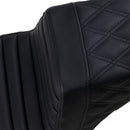 SADDLEMEN - STEP UP SEAT - BLACK, FRONT TUCK & ROLL, REAR LATTICE STITCHED - '18-20 FXBB & FXST-2