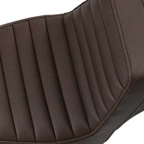 SADDLEMEN - STEP UP SEAT - BROWN, FRONT TUCK & ROLL, REAR LATTICE STITCHED - '18-20 FXBB