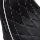 Le Pera Bare Bones Solo Seat Diamond Stitch w/ White Stitching/Piping Black Softail '18-'23