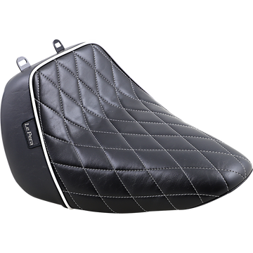 Le Pera Bare Bones Solo Seat Diamond Stitch w/ White Stitching/Piping Black FLFB '18-'23