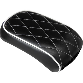 Le Pera Bare Bones Pillion Pad Diamond Black w/ White Stitch Softail '08-'17