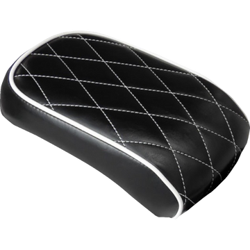 Le Pera Bare Bones Pillion Pad Diamond Black w/ White Stitch Softail '08-'17