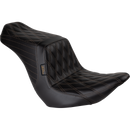 Le Pera Tailwhip Up Front Seat Double Diamond w/ Chestnut Thread Black FLSB/FXLR '18-'24