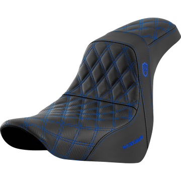 Saddlemen Pro Series Sdc Performance Seat W/O Backrest Blue Stitch FL/FX '18-'20