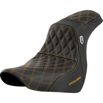Saddlemen Pro Series Sdc Performance Seat W/O Backrest Gold Stitch FL/FX '18-'20