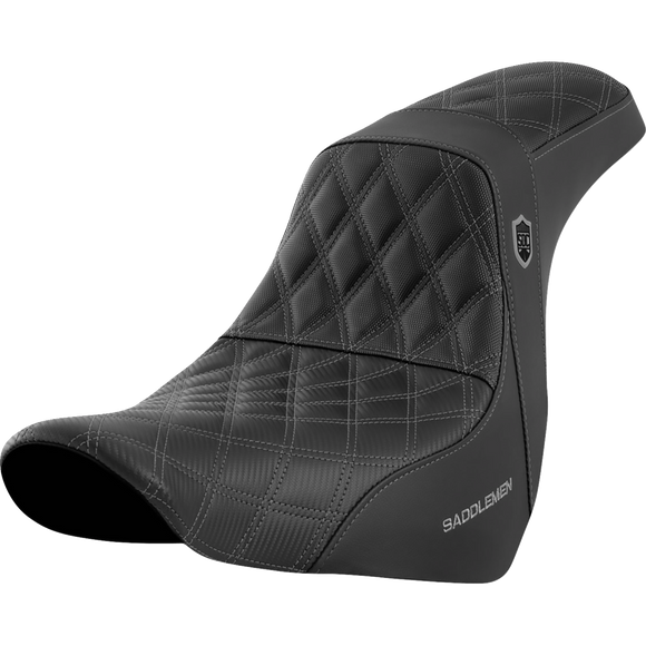 Saddlemen Pro Series Sdc Performance Seat W/O Backrest Gray Stitch FL/FX '18-'20
