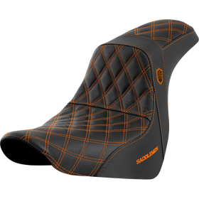 Saddlemen Pro Series Sdc Performance Seat W/O Backrest Orange Stitch FL/FX '18-'20