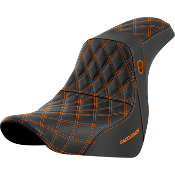 Saddlemen Pro Series Sdc Performance Seat W/O Backrest Orange Stitch FL/FX '18-'20