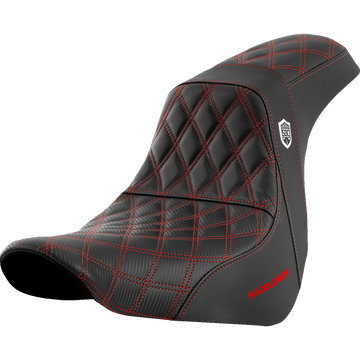 Saddlemen Pro Series Sdc Performance Seat W/O Backrest Red Stitch FL/FX '18-'20