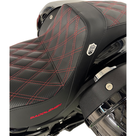 Saddlemen Pro Series Sdc Performance Seat W/O Backrest Red Stitch FL/FX '18-'20