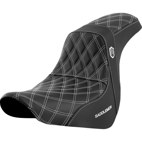 Saddlemen Pro Series Sdc Performance Seat W/O Backrest White Stitch FL/FX '18-'20