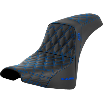 Saddlemen Pro Series Sdc Performance Seat W/O Backrest Blue Stitch FXBB/FXST '18-'23