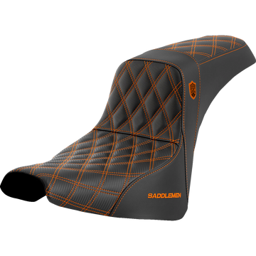 Saddlemen Pro Series Sdc Performance Seat W/O Backrest Orange Stitch FXBB/FXST '18-'23