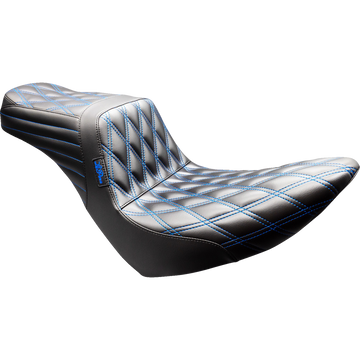Le Pera Tailwhip Seat Black Double Diamond Blue Stitch FX/FL '18-'25