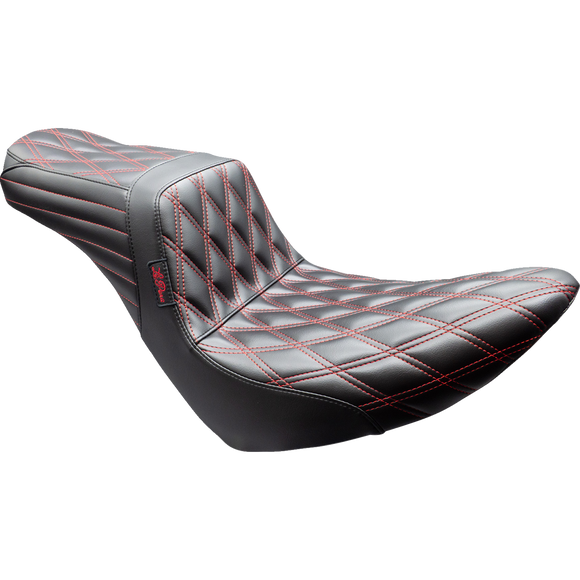Le Pera Tailwhip Seat Black Double Diamond Red Stitch FX/FL '18-'25