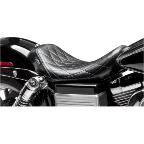 LE PERA - BARE BONES SOLO SEAT - BLACK, DIAMOND STITCH - '06-17 DYNA