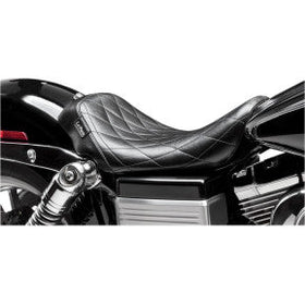 LE PERA - BARE BONES SOLO SEAT - BLACK, DIAMOND STITCH - '06-17 DYNA - 0