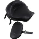 MUSTANG - WIDE SOLO SEAT WITH REMOVABLE DRIVERS BACKREST - STUDDED - '06-17 DYNA-2