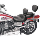 MUSTANG - WIDE SOLO SEAT WITH REMOVABLE BACKREST - VINTAGE STITCH - '06-17 DYNA-3