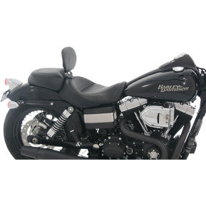 MUSTANG - WIDE SOLO SEAT WITH REMOVABLE BACKREST - VINTAGE STITCH - '06-17 DYNA