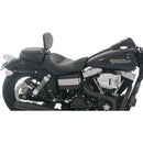 MUSTANG - WIDE SOLO SEAT WITH REMOVABLE BACKREST - VINTAGE STITCH - '06-17 DYNA-2