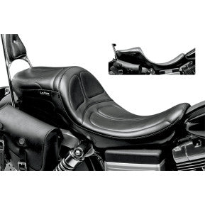 LE PERA - MAVERICK DADDY LONG LEGS SEAT - BLACK STITCH - '06-17 DYNA