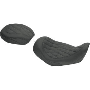 MUSTANG - WIDE TRIPPER PASSENEGER SEAT - BLACK, DIAMOND STITCH - '06-17 DYNA