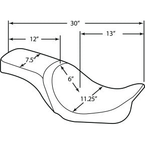 DRAG - PREDATOR 2-UP SEAT - SMOOTH - '96-03 DYNA