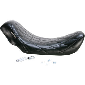 LE PERA - BARE BONES SOLO SEAT - BLACK, DIAMOND STITCH - '06-17 DYNA