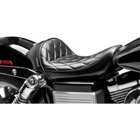 LE PERA - CAFE CTUBS SOLO SEAT - BLACK, DIAMOND STITCH - '06-17 DYNA