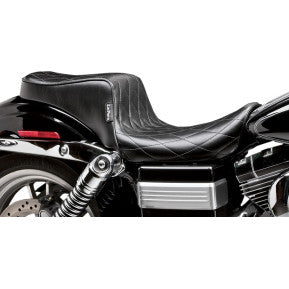 LE PERA - CHEROKEE 2-UP SEAT - BLACK, DOUBLE DIAMOND STITCH - '96-03 FXDWG