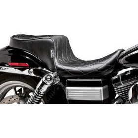 LE PERA - CHEROKEE 2-UP SEAT - BLACK, DOUBLE DIAMOND STITCH - '96-03 FXDWG