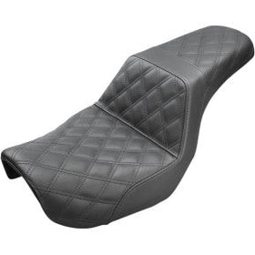 SADDLEMEN - STEP UP SEAT - BLACK, LATTICE STITCH - '06-16 DYNA