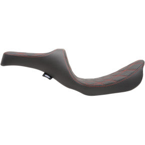 DRAG - PREDATOR III SEAT - DOUBLE DIAMND STITCH, RED THREAD - '06-17 DYNA - 0