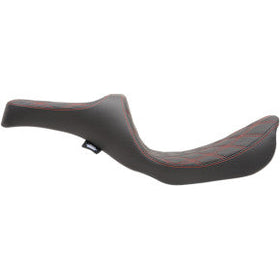 DRAG - PREDATOR III SEAT - DOUBLE DIAMND STITCH, RED THREAD - '06-17 DYNA