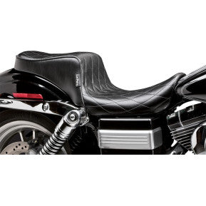 LE PERA - CHEROKEE 2-UP SEAT - BLACK, DOUBLE DIAMOND STITCH - '06-17 DYNA