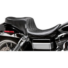 LE PERA - CHEROKEE 2-UP SEAT - BLACK, DOUBLE DIAMOND STITCH - '06-17 DYNA - 0