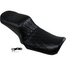 LE PERA - CHEROKEE 2-UP SEAT - BLACK, DOUBLE DIAMOND STITCH - '06-17 DYNA-1