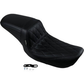 LE PERA - KICKFLIP SEAT - BLACK, FRONT DIAMOND STITCH - '99-03 DYNA