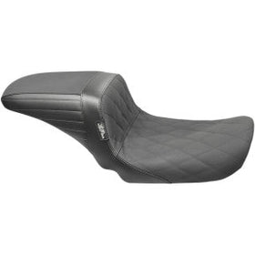 LE PERA - KICKFLIP DADDY LONG LEGS SEAT - BLACK, DIAMOND GRIP STITCH - '06-17 DYNA