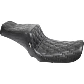 LE PERA - TAILWHIP SEAT - BLACK, OUBLE DIAMOND STITCH - '06-17 DYNA