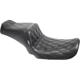 LE PERA - TAILWHIP SEAT - BLACK, OUBLE DIAMOND STITCH - '06-17 DYNA