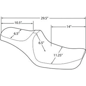 DRAG - PREDATOR III SEAT - DOUBLE DIAMOND STITCH, BLACK THREAD - '96-03 DYNA - 0