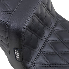 LE PERA - TAILWHIP SEAT - BLACK, DOUBLE DIAMOND STITCH - '96-03 DYNA & XL - 0