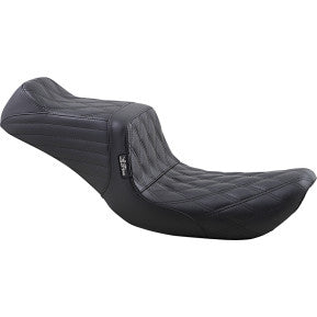 LE PERA - TAILWHIP SEAT - BLACK, DOUBLE DIAMOND STITCH - '96-03 DYNA & XL