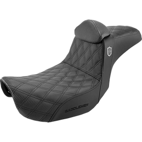 Saddlemen Pro Series Sdc Performance Seat w/ Backrest Lattice Stitch/Lumbar Gripper FLD/FXD '06-'17