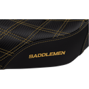 Saddlemen Pro Series Sdc Performance Seat Carbon Fiber/Lumbar Gripper Gold Stitch Dyna '06-'17