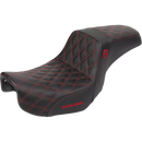 Saddlemen Pro Series Sdc Performance Seat Carbon Fiber/Lumbar Gripper Red Stitch Dyna '06-'17